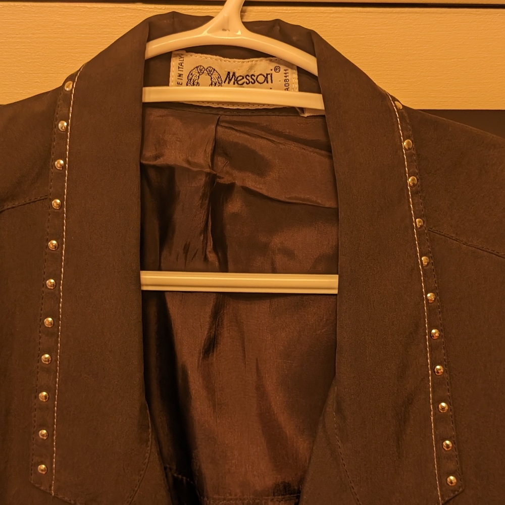 Messori Men's blazer lightweight lots of detail XXL black 70% viscose